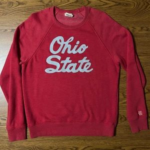 Homage Ohio State Script Ohio Red Crewneck Sweatshirt Small
